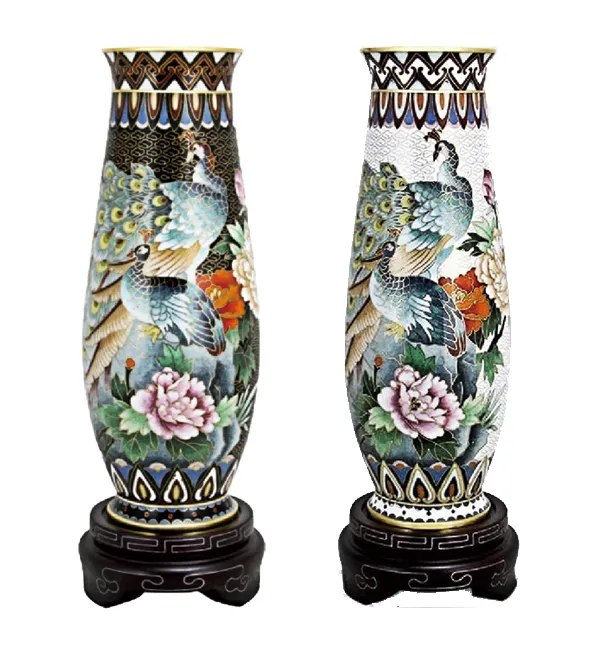 Peacock vase